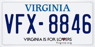 VA license plate VFX8846