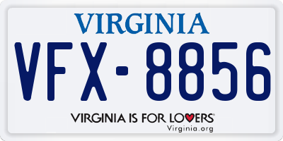 VA license plate VFX8856