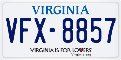 VA license plate VFX8857