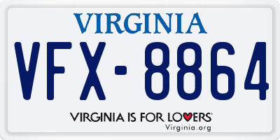 VA license plate VFX8864