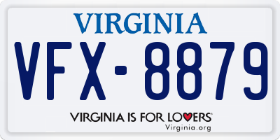 VA license plate VFX8879