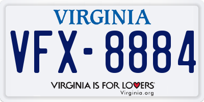 VA license plate VFX8884