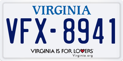 VA license plate VFX8941