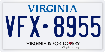 VA license plate VFX8955