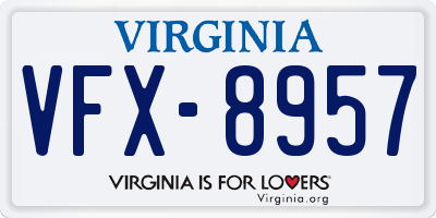 VA license plate VFX8957