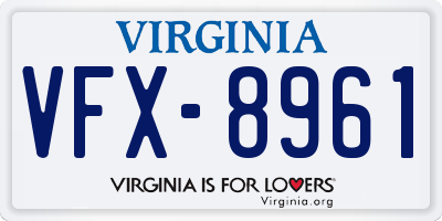 VA license plate VFX8961