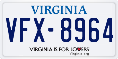 VA license plate VFX8964