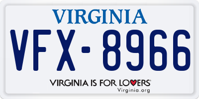 VA license plate VFX8966