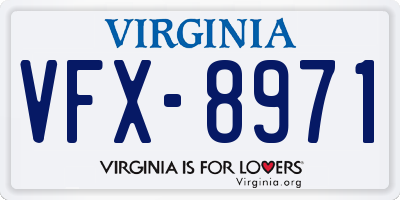 VA license plate VFX8971