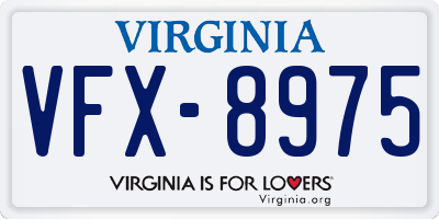 VA license plate VFX8975