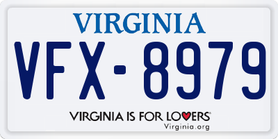 VA license plate VFX8979