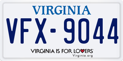 VA license plate VFX9044