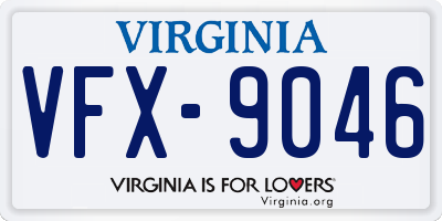 VA license plate VFX9046