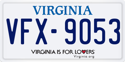 VA license plate VFX9053