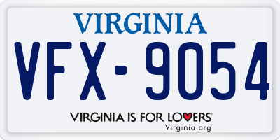 VA license plate VFX9054