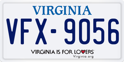VA license plate VFX9056