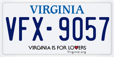VA license plate VFX9057