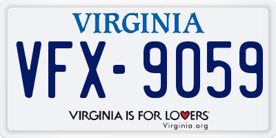 VA license plate VFX9059