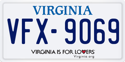 VA license plate VFX9069