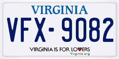 VA license plate VFX9082