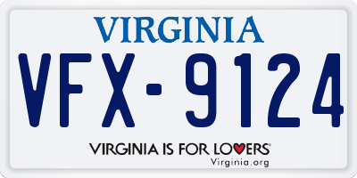 VA license plate VFX9124