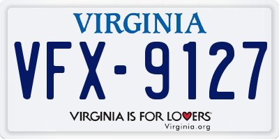 VA license plate VFX9127