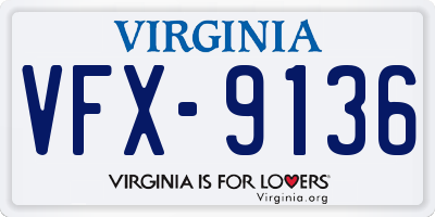 VA license plate VFX9136