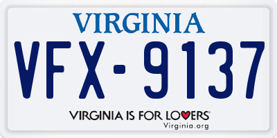 VA license plate VFX9137