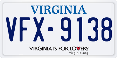 VA license plate VFX9138