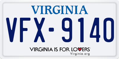 VA license plate VFX9140