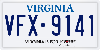 VA license plate VFX9141