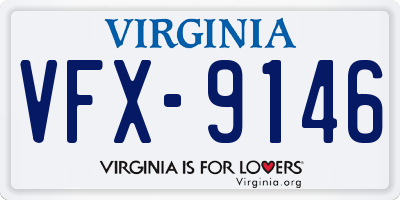 VA license plate VFX9146