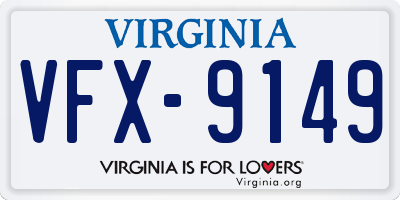 VA license plate VFX9149