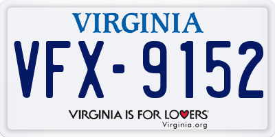 VA license plate VFX9152