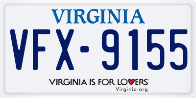VA license plate VFX9155