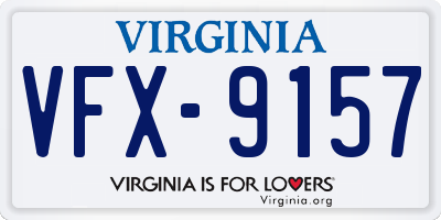 VA license plate VFX9157