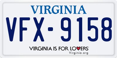 VA license plate VFX9158
