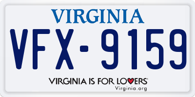 VA license plate VFX9159
