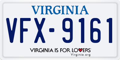 VA license plate VFX9161