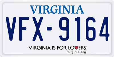 VA license plate VFX9164
