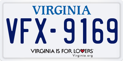 VA license plate VFX9169