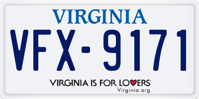 VA license plate VFX9171