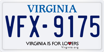 VA license plate VFX9175