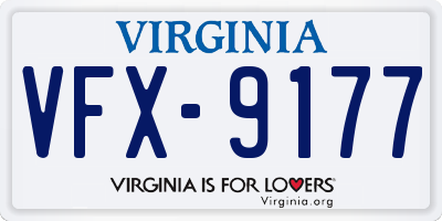 VA license plate VFX9177