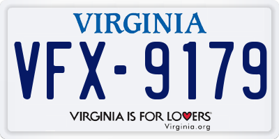 VA license plate VFX9179