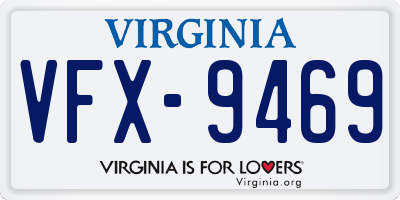 VA license plate VFX9469