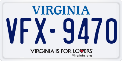 VA license plate VFX9470