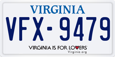 VA license plate VFX9479