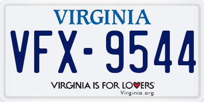 VA license plate VFX9544