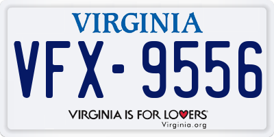 VA license plate VFX9556